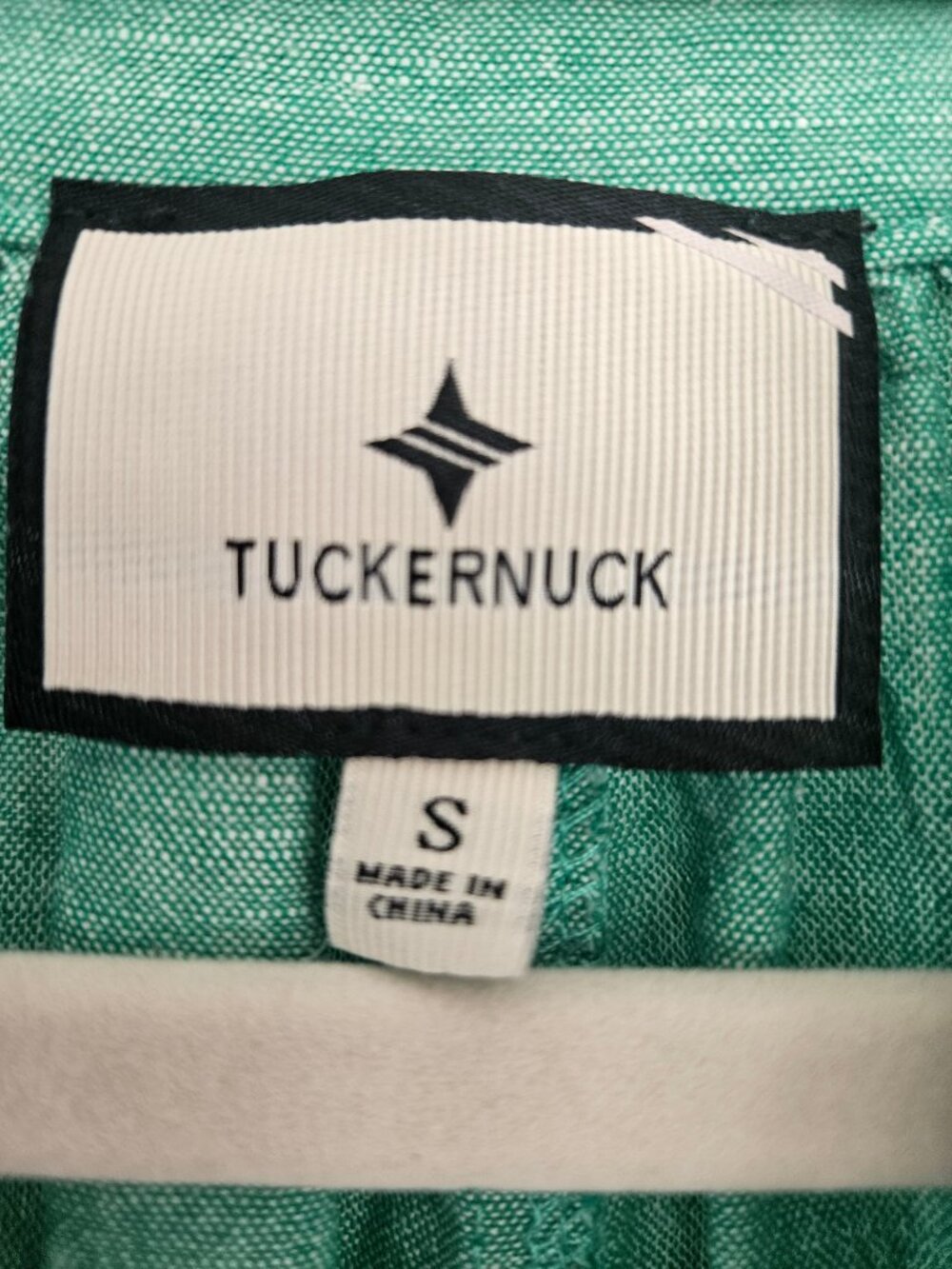Tuckernuck Sea Green Crawford Mini Dress Linen Blend Ruffle SZ Small - Picture 3 of 12
